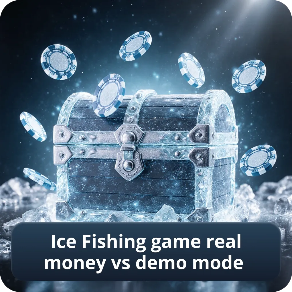 Ice Fishing game real money vs demo mode